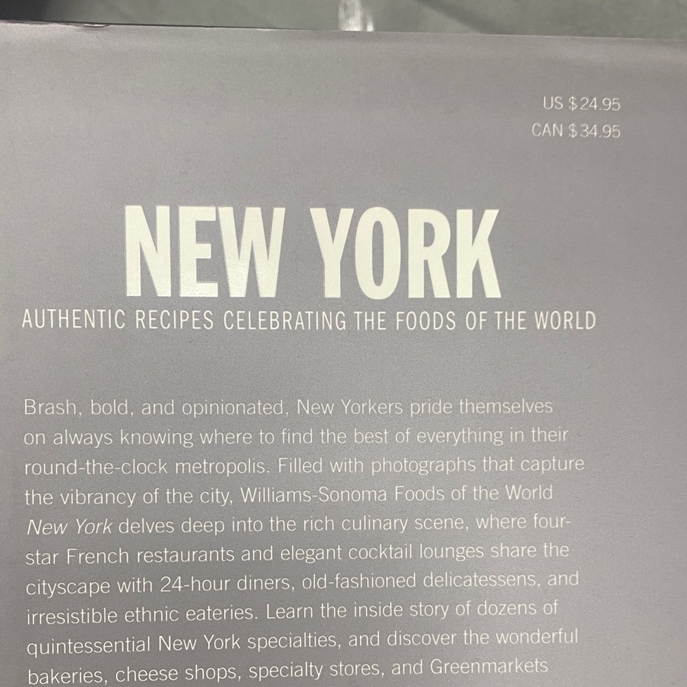 Williams Sonoma New York Cookbook with Gray and Blue Cover - Picture 3 of 17